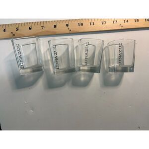 Set of 4 Lunazul tequila square shot glasses